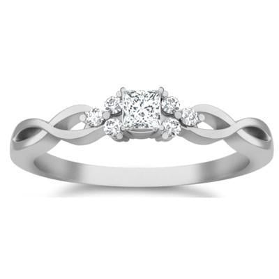 Cheap Engagement Ring 1.50 Carat Moissanite Ring with Moissanite Diamonds with 18k Gold Plating