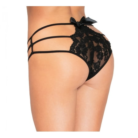 

Lacy Line Sexy Lace Strappy Panties With Back Bow