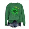 thumbnail image 2 of St. Patrick's Day Sweatshirt for Women Decorative Shamrock Heart Shape Graphic Crewneck Long Sleeve Loose Fit Soft Novelty Festive Holiday Pullover Top, 2 of 7