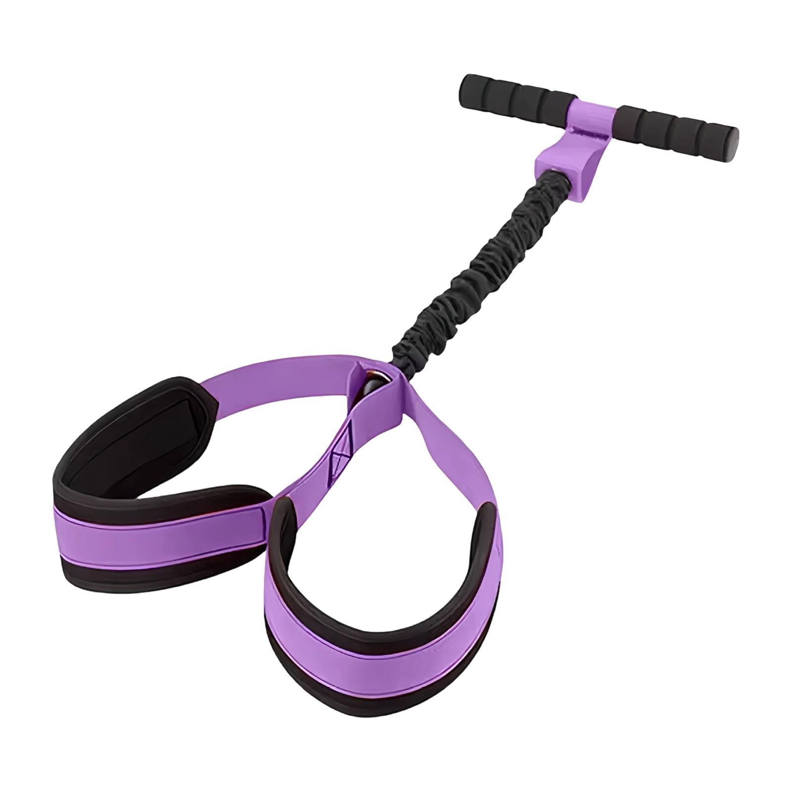 Dualoai Pedal Resistance Band with Handle Training Workout Pull Rope Sit up Exercise Purple