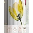 thumbnail image 6 of Blue Red Yellow Tulips Sheer Curtains 72 Inches Long 2 Panels Transparent Flowers Light Filtering Semi Sheer Window Curtains Drapes for Bedroom Living Room 52"x72", 6 of 7