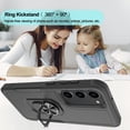 thumbnail image 4 of for Samsung Galaxy A54 5G Case with Tempered Glass Screen Protector,Heavy-Duty Tough Rugged Phone Case Cover with Ring Holder Kickstand for Galaxy A54 5G (6.4", 2023) [Black], 4 of 7