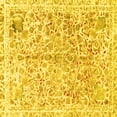 thumbnail image 1 of Ahgly Company Indoor Square Abstract Yellow Modern Area Rugs, 5' Square, 1 of 4