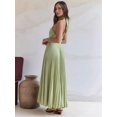 thumbnail image 6 of Women'S Maxi Summer Dresses Halter High Waist Corset Dresses for Women Casual Dress for Vacation Green L, 6 of 9