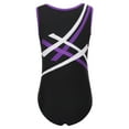 thumbnail image 2 of Hansber Kids Boys Girls Gymnastics Leotard Workout Gym Training Bodysuits Athletic Biketards Active Purple 12, 2 of 7