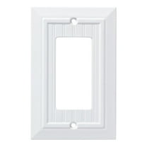 Franklin Brass W35267-PW-C Classic Beadboard Single Decorator Wall Plate, White