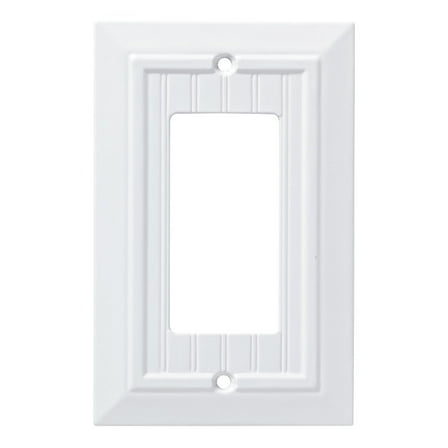 Franklin Brass W35267-PW-C Classic Beadboard Single Decorator Wall Plate, White