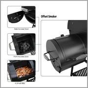 Royal Gourmet CC1830FC 28 Charcoal Grill with Offset Smoker, With Cover,855 Sq. In. Cooking Area, Front Shelf,Charcoal Grill for Outdoor Grilling and Backyard Cooking, Black