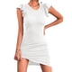 thumbnail image 4 of Vestido De Manga Corta Informal Ruffle Sleeve Wrap Hem Dress Mujer Summer Beach Casual Elegante Vestido De Manga Corta Para Citas Party White L ANGGREK YR32422, 4 of 5
