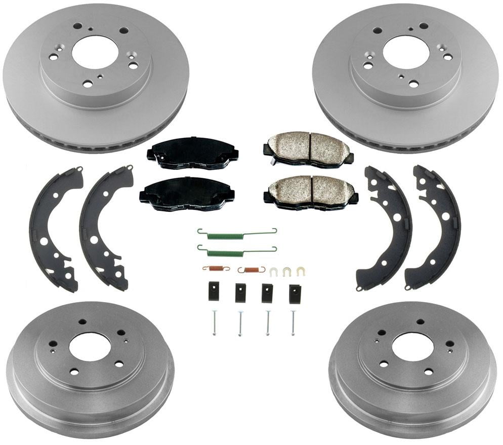 Rotor Drums Brake Pads Shoes Spring Kit for Honda Civic Manual