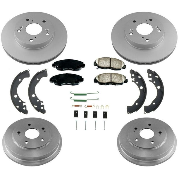 Rotor Drums Brake Pads Shoes Spring Kit for Honda Civic Manual