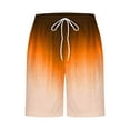 thumbnail image 5 of QATAINLAV Swim Trunk for Men Big and Tall Quick Dry Board Shorts Gradient Print Summer Beach Wear Casual Drawstring Elastic Waist Short Pants Orange XL Ropa de Verano Para Mujer, 5 of 6