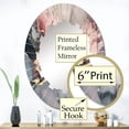 thumbnail image 3 of DESIGN ART Designart "Grey and Pink Tender Liquid Ink Art II" Fractals Modern Wall Mirror 24in.x36in., 3 of 4