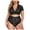Black, variant on Women's Sexy Swimsuit Women 2 Piece Plus Size Lace Bikini Black XXXL