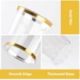 thumbnail image 3 of 100PCS 14oz Gold Plastic Cups for Party, Disposable Gold Rim Cups, Plastic Cocktail Glasses for Wedding Thanksgiving, Christmas, and Parties, 3 of 6