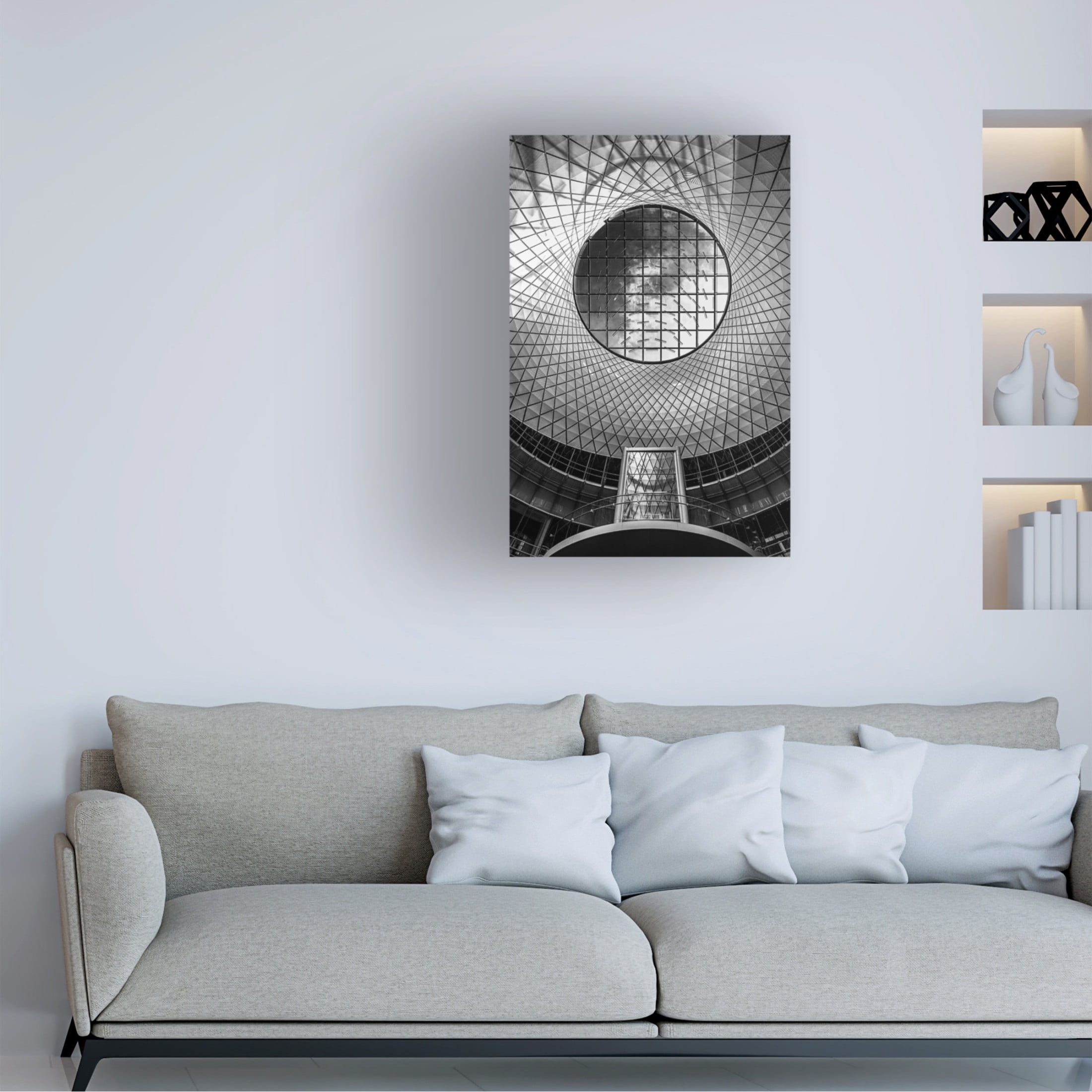 Canvas Wall Art - Alessio Forlano 'Fulton Center 01' Wall Art for Living Room, Bedroom, or Office Décor by Trademark Fine Art - 30 x 47 Inches