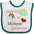 thumbnail image 3 of Inktastic Someone in Michigan Loves Me Boys or Girls Baby Bib, 3 of 4
