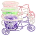 thumbnail image 1 of SHISUYAN 3 Pcs Panier de Rangement en Forme de Tricycle en Plastique Fer Rotin Imperméable Durable, 1 of 9