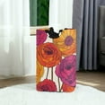 thumbnail image 6 of Yayeee Freestanding Laundry Hamper with Handle Collapsible Large Storage Basket for Clothes, Purple Hand Drawn Floral, 6 of 7