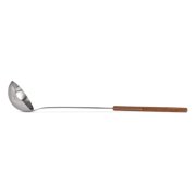 Petromax Kitchen or Campfire Serving Ladle with Spout, Durable Stainless Steel and Wooden Handle, Extra Large 8.5 fl oz