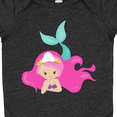 thumbnail image 4 of Inktastic Cute Mermaid, Pink Hair, Green Tail Girls Baby Bodysuit, 4 of 5