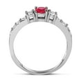 thumbnail image 4 of 1 Carat Ruby and Diamond Wedding Ring Set in White Gold, 4 of 4