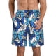 thumbnail image 1 of Balery Blue and White Butterflies Traje de Baño Estilo Hawaiano para Hombre, Shorts de Secado Rápido con Bolsillos-3X-Large, 1 of 6