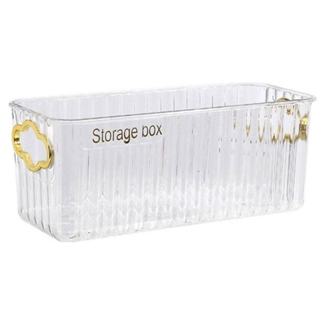 Clear Plastic Cosmetic Storage Boxes Sturdy Durable Storage Box for Home School Office Desktop
