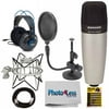 Samson Studio Condenser Mic C01 +SR970 Headphone + Samson Microphone Stand + Accessories