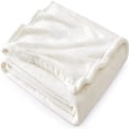 thumbnail image 5 of Lightweight Blankets for Sofa Cream - 90x108, 5 of 5