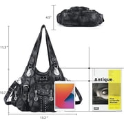 Angel Kiss for Women Large capacity Vegan Leather wallet and Handbags Crossbody Purses Multi pocket shoulder bag
