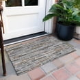 thumbnail image 6 of Addison Rugs Chantille Indoor/Outdoor Transitional Stripes Pewter Washable Rectangle Rug, 1'8" x 2'6", 6 of 6