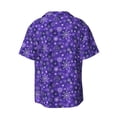 thumbnail image 2 of Haiem New Year Snowflakes Men's Casual Shirts Short Sleeve Button Down Shirts Fashion Textured Summer Beach Shirt-Small, 2 of 7