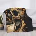 thumbnail image 3 of Naloa Grim Coffee Skull Flannel Fleece Throw Blanket for Bed Couch, Thick Blanket - All Seasons Suitable for Women, Men and Kids-80"x60", 3 of 6