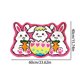 thumbnail image 3 of Tapete con forma de conejo de Pascua | Alfombra antideslizante supersuave y acogedora para dormitorio, porche, pasillo y dormitorio | 60 x 40 cm, poliéster multicolor, ideal para decoración de, 3 of 8