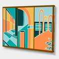 thumbnail image 3 of Designart ' Geometric Shapes Vintage Style Building Windows ' Modern Canvas Wall Art Print, 3 of 4