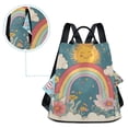 thumbnail image 5 of FORMRS Women's Travel Backpack Purse Anti-Theft Hidden Pockets Casual Shoulder Bag, Blue Rainbow, 5 of 7