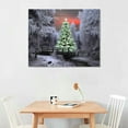 thumbnail image 2 of PIKWEEK  Xmas Canvas Print - Christmas Trees and Cardinals - Snowy Day in the Woods Holiday Scene, 2 of 4