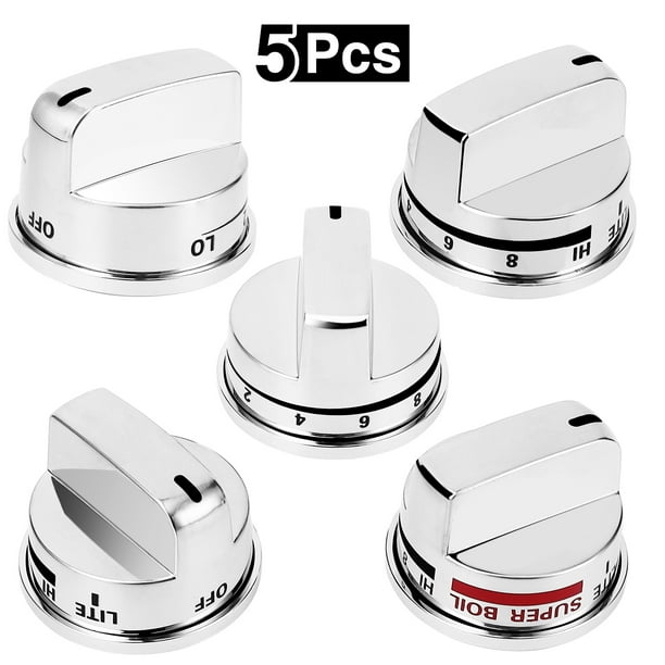 5 PCS EBZ37189609 & EBZ37189611 Stove Knobs Compatible for LG Gas Range