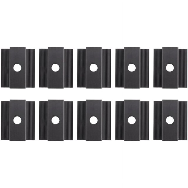 10 x Centre Clamp PV Solar Panels, Black, Module Clamp for All Frame Heights, Solar Panels Bracket for Solar Panels Roof