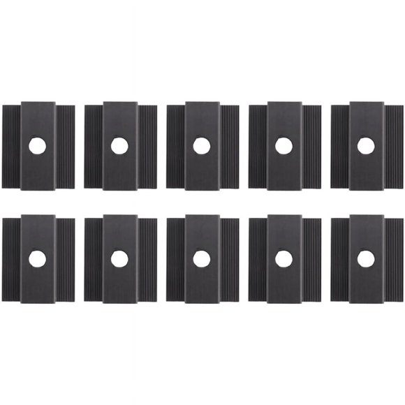 10 x Centre Clamp PV Solar Panels, Black, Module Clamp for All Frame Heights, Solar Panels Bracket for Solar Panels Roof