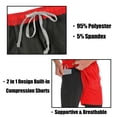 thumbnail image 3 of FEDTOSING Men's 2 in 1 Running Shorts Red Quick Dry Athletic Shorts With Pockets,up to 3XL, 3 of 7