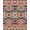 Burnt Orange Red, Pattern 1, variant on ODIKA 8'x10' Washable Area Rug Distressed Southwestern Faded Stripes Border Kilim Navy Vintage Playful for King Size Bedroom Under Bed, Master Suite, Non-Shedding, Easy Care