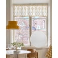 thumbnail image 4 of Aztec Boho Kitchen Valances for Windows Farmhouse Linen Window Valance Curtain for Living Room Window Treatment Ethnic Southwest Tribe Geometric Stripes Valance Rod Pocket Topper Drape, 54 x 18 Inch, 4 of 6