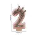 thumbnail image 3 of Btomtd Birthday Crown Number Candle 3 Inch Cake Topper Candles for Milestone Party Supplies Celebration Table Decor, 2, 3 of 7