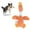 Orange, variant on DAMAI Dog Toys Plush - Soft Duck Chew Toy, Puppy Chew Toy with Crinkle Sound for Medium Small Breed Home Indoor Outdoor Daily Travel Garden Training Boredom Entertainment Exercise
