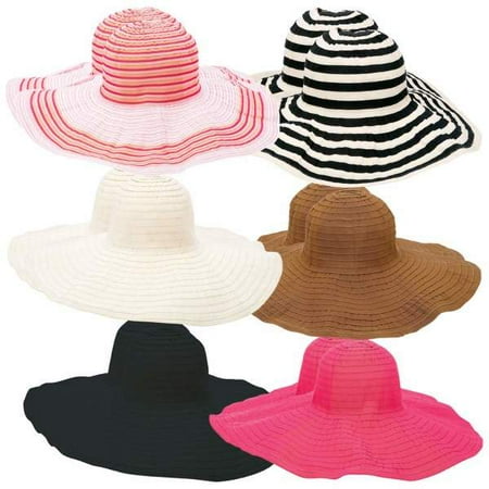 Casual Outfitters 12 Pc Assorted Ladies' Floppy Sun Hat Set (pack Of 12)