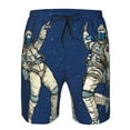thumbnail image 4 of Kdxio Disco party Astronaut Dancing Pattern Mens Casual Shorts - Drawstring Summer Beach Sports Shorts for Men, 4 of 9