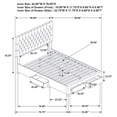 thumbnail image 3 of Maklaine 4-Drawer Button Tufted Fabric Full Storage Bed in Charcoal, 3 of 3