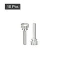 thumbnail image 3 of Knurled Thumb Screws, M4x20mm Brass Shoulder Bolts Grip Knobs Fasteners, Nickel Plated 10Pack, 3 of 5